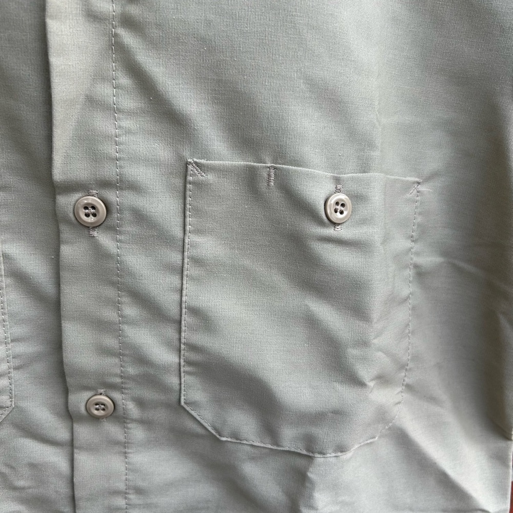 Red Kap Men’s Small Khaki Short Sleeve Button Down Work Shirt with Pockets - Picture 4 of 5